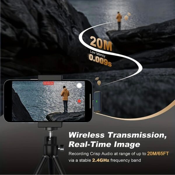 KOIN Wireless Lavalier Microphone for iPhone & Android, USB C, Charging Case, 65ft Range, Hi-Fi Audio, Noise Cancellation, 20H Battery - Image 3